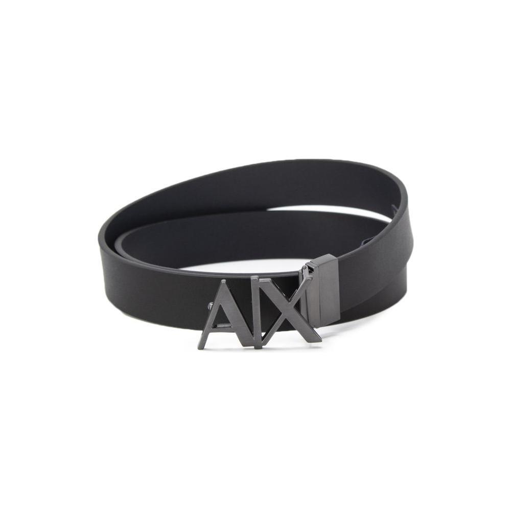 Armani Exchange Black Leather Belt AR-1734000009-95 CM / 38 INCHES