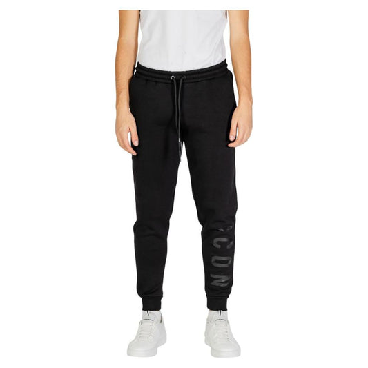 Icon Black Cotton Jeans & Pant Icon Light Gray