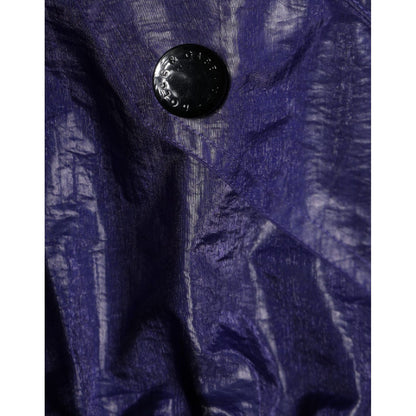 Dolce & Gabbana Blue Cotton Stretch Full Zip Bomber Jacket