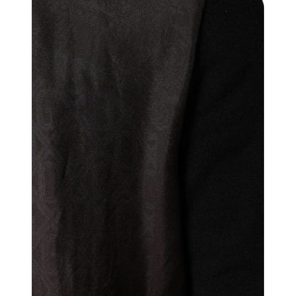 Dolce & Gabbana Black Logo Monogram Full Zip Bomber Jacket