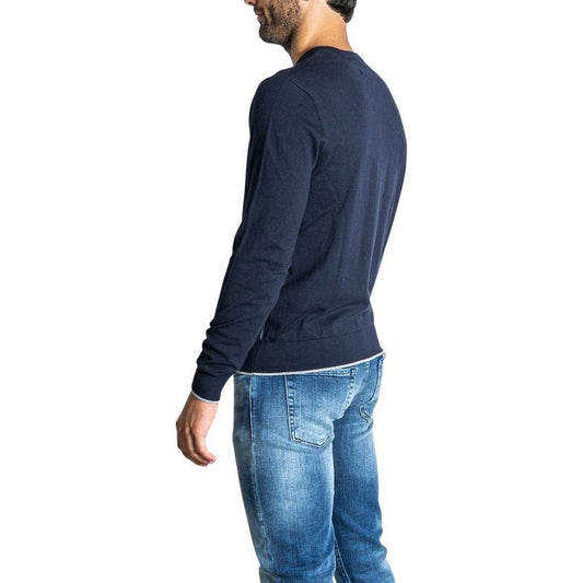 Armani Exchange Blue Cotton T-Shirt Armani Exchange Dark Slate Gray