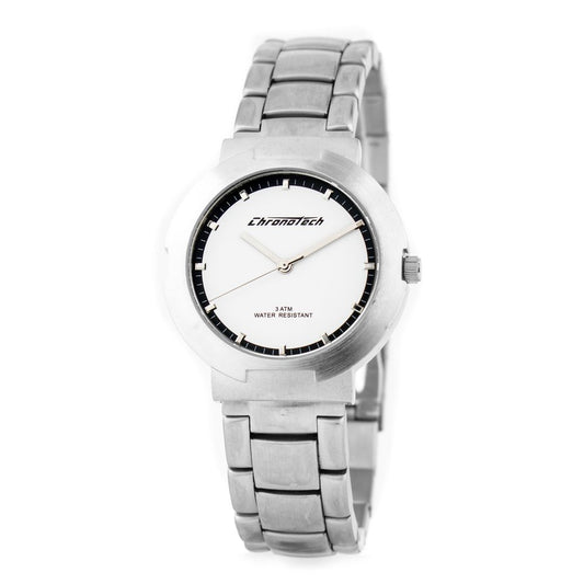 Chronotech Silver Stainless Steel Dress Watch