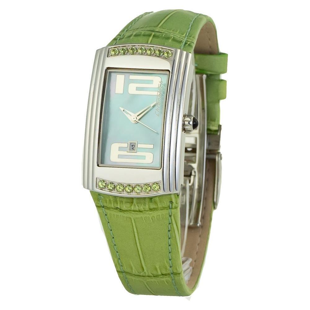 Chronotech Green Leather Watch CHCT7017L10SAC