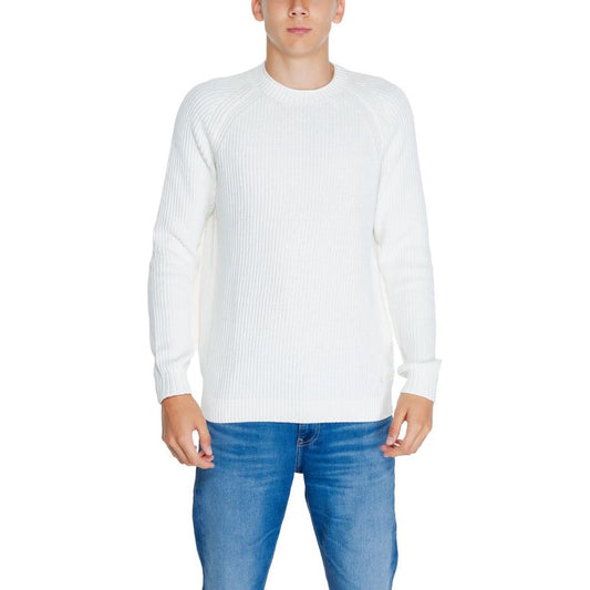 Calvin Klein Jeans White Organic Cotton Sweater Calvin Klein Jeans Steel Blue