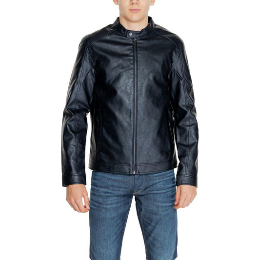 Jack Jones Black Polyester Jacket Jack Jones Dark Slate Gray