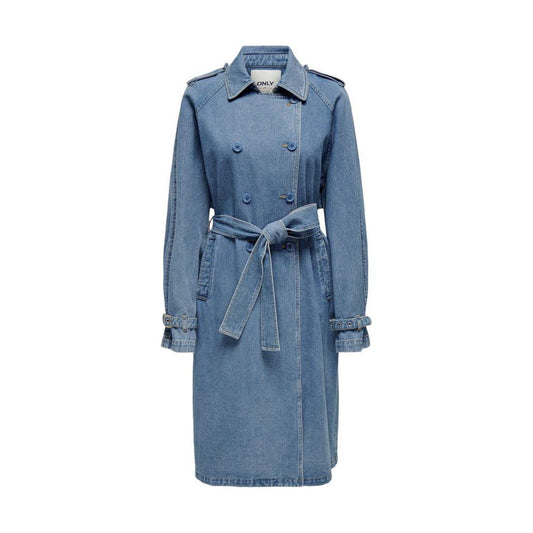 Only Blue Cotton Jackets & Coat Only Slate Gray