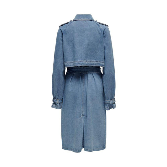 Only Blue Cotton Jackets & Coat Only Slate Gray