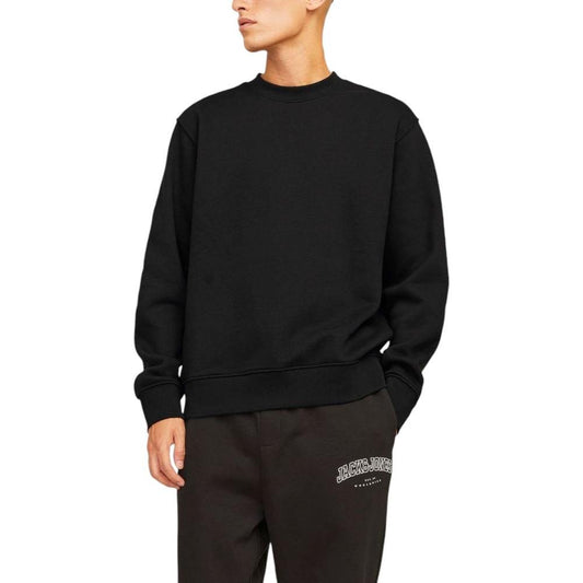 Jack Jones Black Cotton Sweater Jack Jones Black