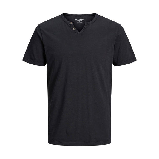 Jack Jones Black Cotton T-Shirt Jack Jones Dark Slate Gray