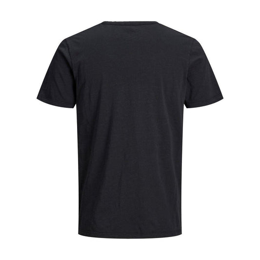 Jack Jones Black Cotton T-Shirt Jack Jones Dark Slate Gray