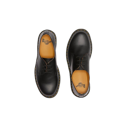Dr. Martens Black Leather Flat Shoe Dr. Martens Dark Slate Gray