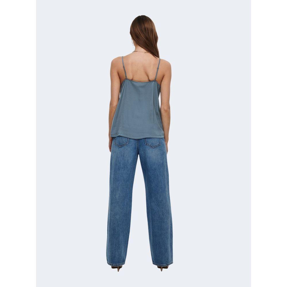 Only Blue Polyester Tank Top ON-7113600010-IT36|XXS