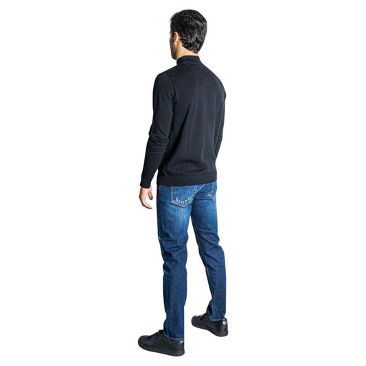 Jack Jones Black Cotton T-Shirt Jack Jones Dark Slate Gray