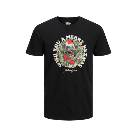 Jack Jones Black Cotton T-Shirt Jack Jones Black