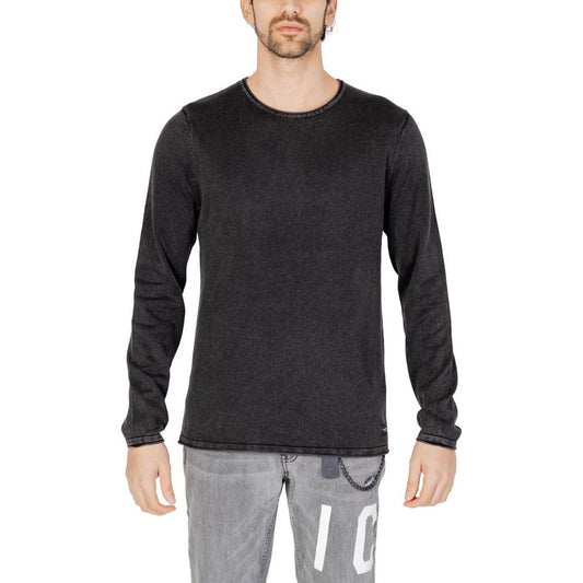 Jack Jones Black Cotton T-Shirt Jack Jones Dark Slate Gray