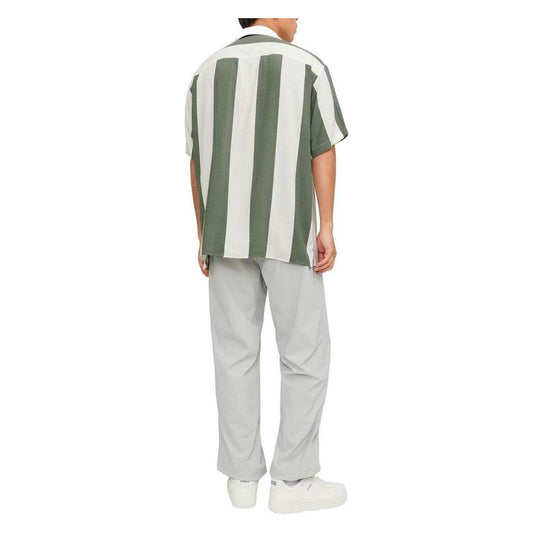Jack Jones Green Viscose Shirt Jack Jones Light Gray