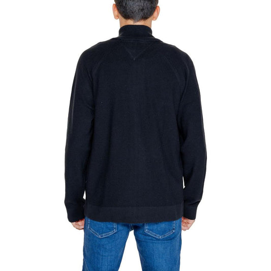 Tommy Hilfiger Jeans Black Cotton Cardigan Tommy Hilfiger Jeans Black