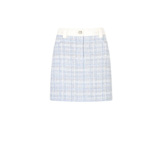 Morgan De Toi blue polyester women's miniskirt from the Spring/Summer collection, perfect for trendy and lightweight styling.