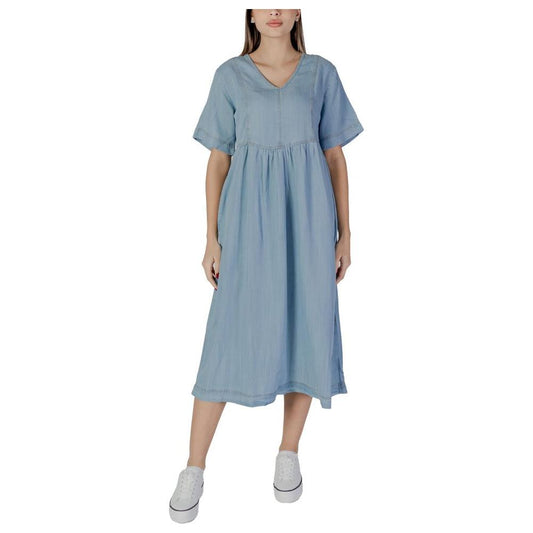 B.Young Light Blue Cotton Dress B.Young Light Slate Gray