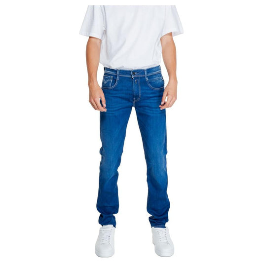 Replay Blue Cotton Jeans & Pant Replay Light Gray