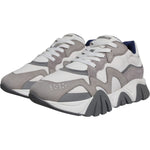 Versace Grey Leather Neoprene Chunky Low Top Squalo Sneakers Shoes MV6390-43