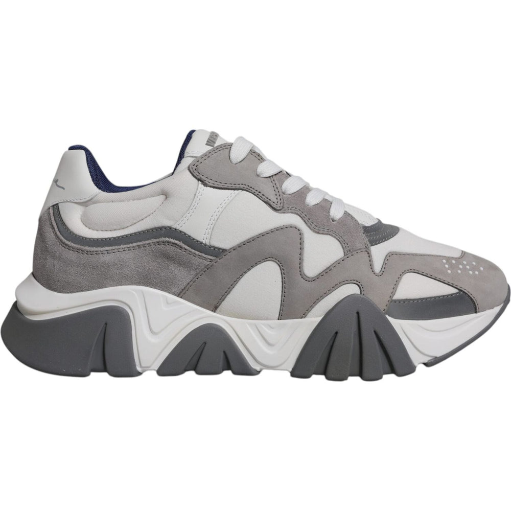 Versace Grey Leather Neoprene Chunky Low Top Squalo Sneakers Shoes MV6390-43