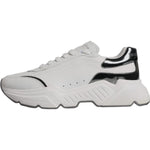 Dolce & Gabbana White Silver DAYMASTER Leather Sneakers Shoes MV6430