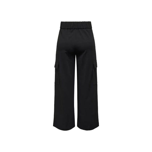 Jacqueline De Yong Black Polyester Jeans & Pant Jacqueline De Yong Black