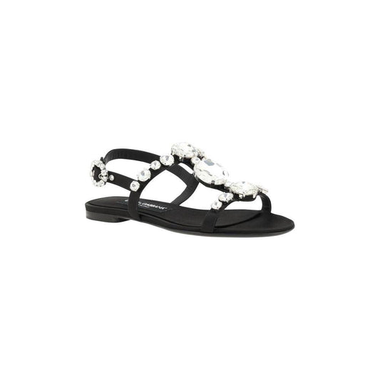 Dolce & Gabbana Jeweled Sandals Dolce & Gabbana Light Gray