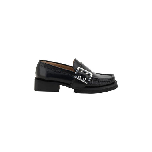 Ganni Feminine Buckle Loafers Ganni Dark Slate Gray