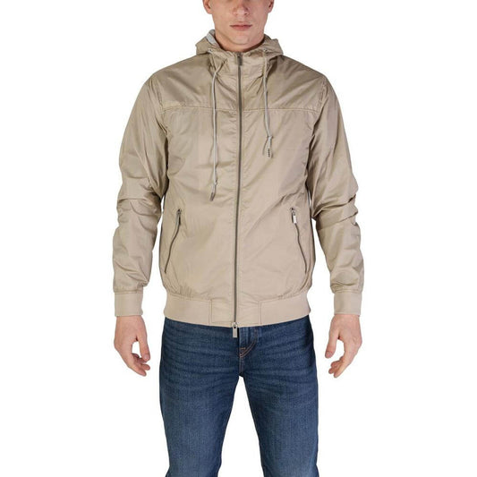 Hamaki-Ho Beige Nylon Jacket Hamaki-Ho Rosy Brown