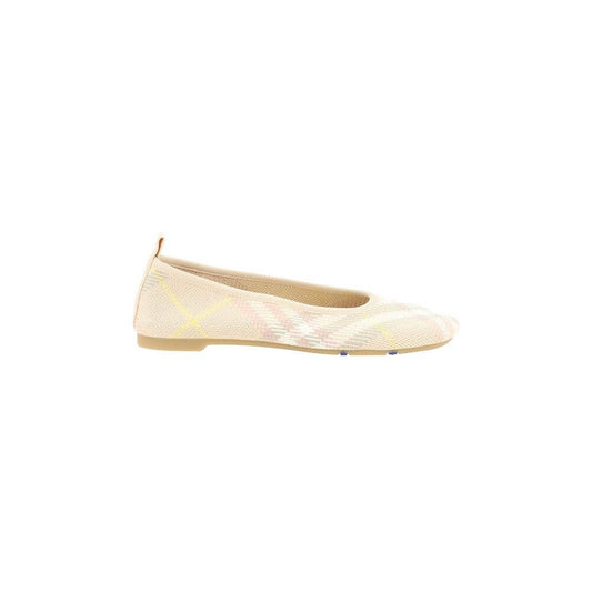 Burberry Archivio Check Ballerinas Burberry Antique White