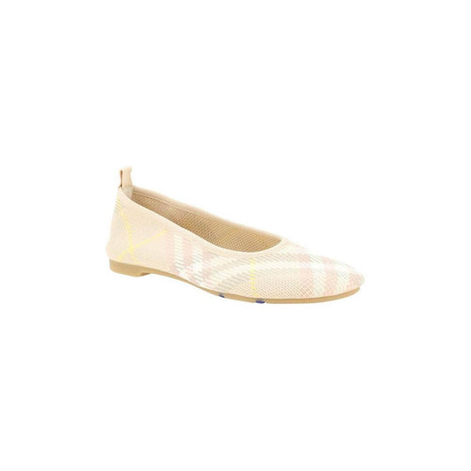 Burberry Archivio Check Ballerinas Burberry Antique White