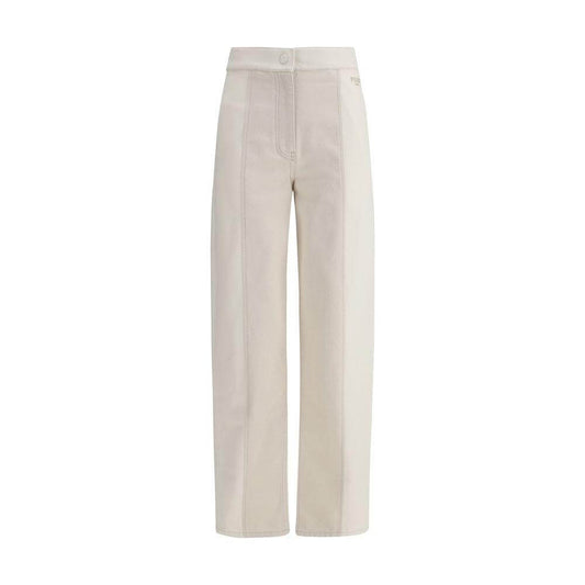Fendi Cotton Pants Fendi Light Gray