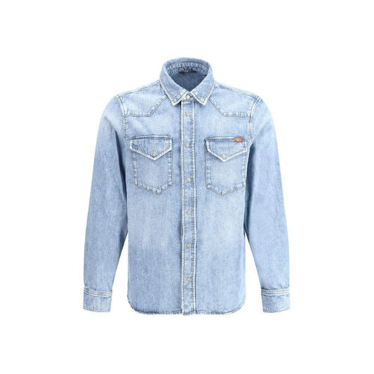 7FOR Western Shirt 7FOR Light Steel Blue