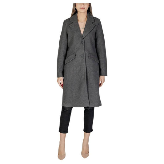 Vero Moda Gray Polyester Jackets & Coat Vero Moda Dark Slate Gray