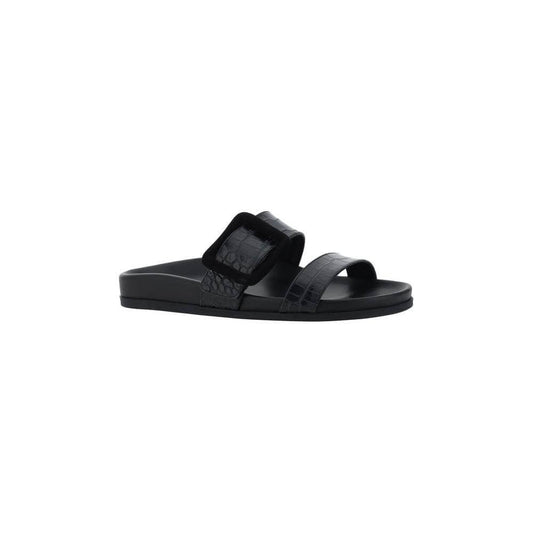 Manolo Blahnik Mayfu Sandals Manolo Blahnik Dark Slate Gray
