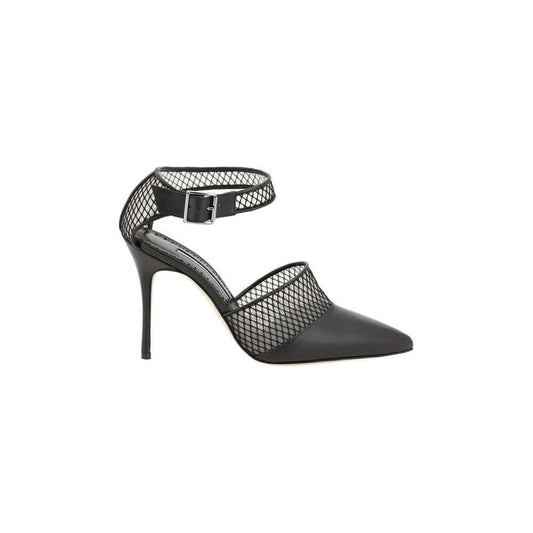Manolo Blahnik Jatelah Nappa Pumps Manolo Blahnik Dark Slate Gray