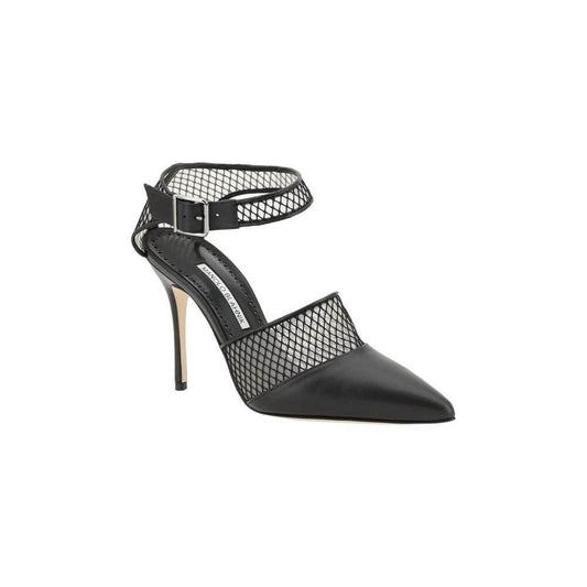 Manolo Blahnik Jatelah Nappa Pumps Manolo Blahnik Dark Slate Gray