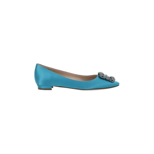 Manolo Blahnik Hangisi Ballerinas Manolo Blahnik Steel Blue