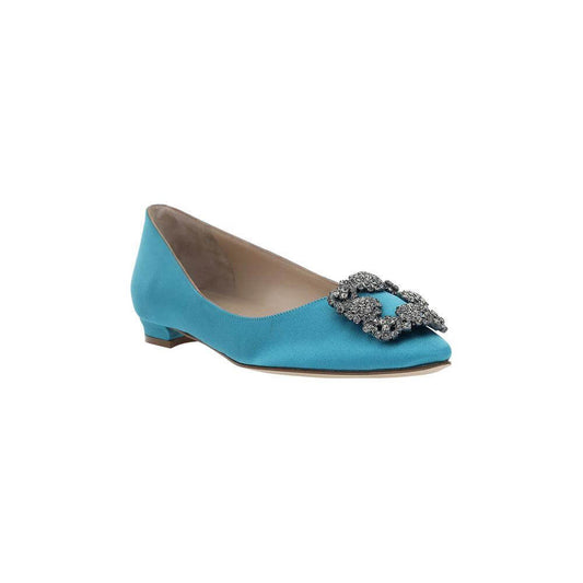 Manolo Blahnik Hangisi Ballerinas Manolo Blahnik Cadet Blue