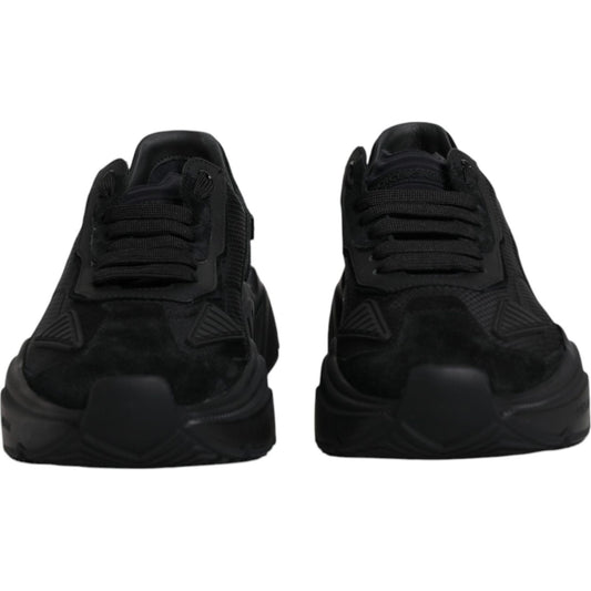 Dolce & Gabbana Black Leather Daymaster Low Top Sneakers Shoes MV6618-41