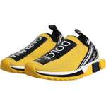 Dolce & Gabbana Yellow Black Slip On Sorrento Sneaker Shoes MV6627-42