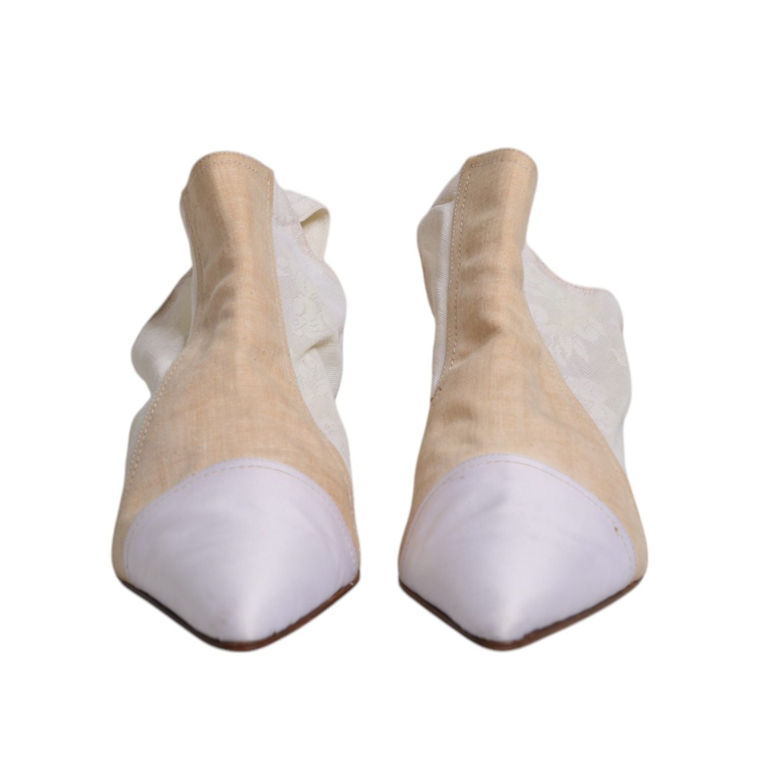 Dolce & Gabbana Multicolor Patchwork Heels Slingback Shoes