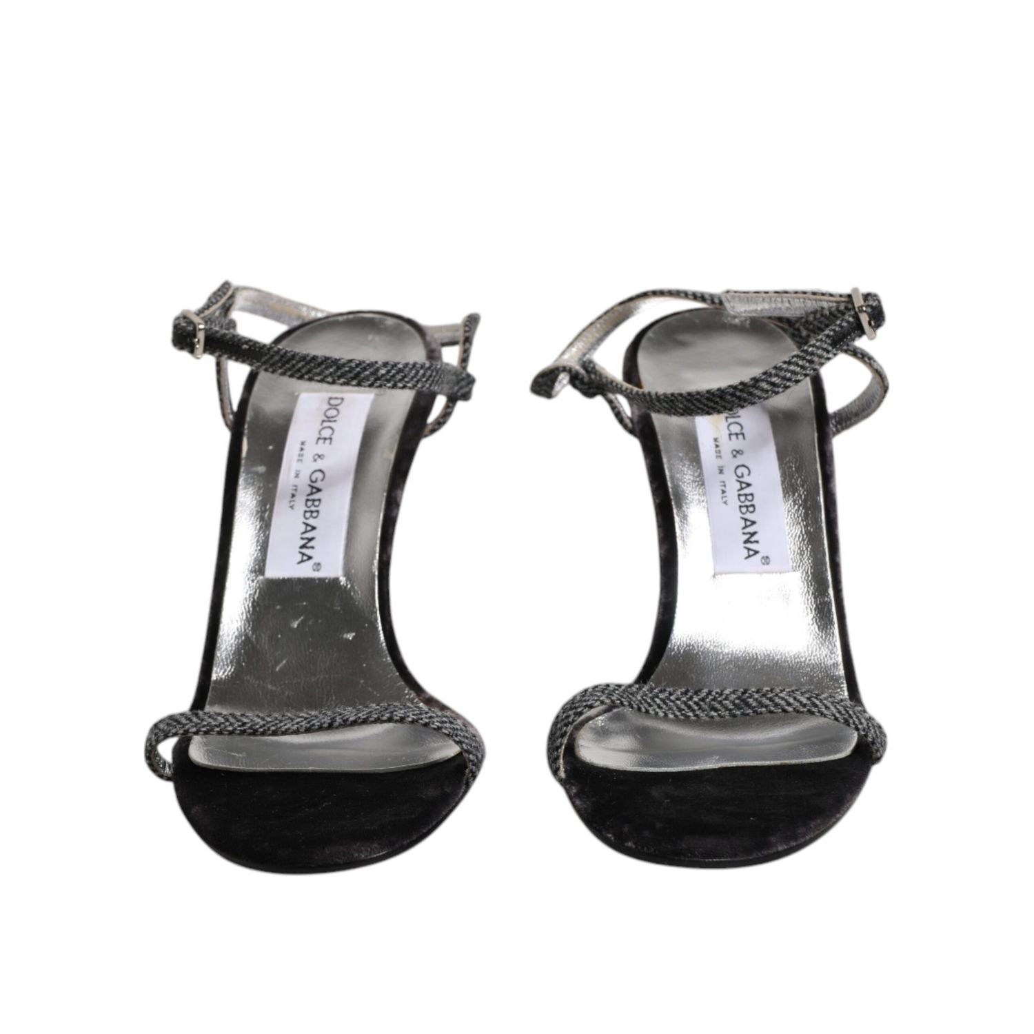Dolce & Gabbana Black Ankle Strap High Heels Sandals Shoes