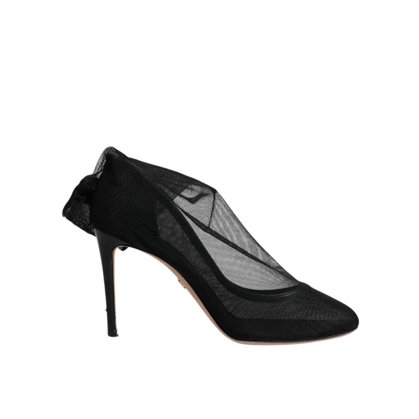 Dolce & Gabbana Black Nylon Mesh Sock Style Boots Shoes