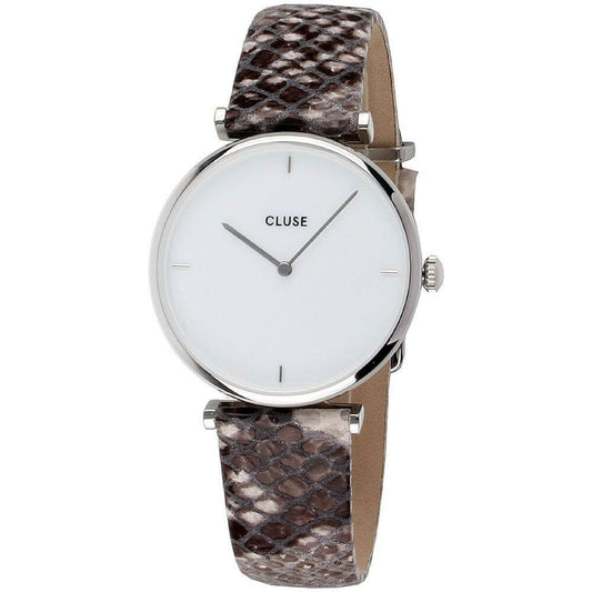 Cluse Beige Leather Watch
