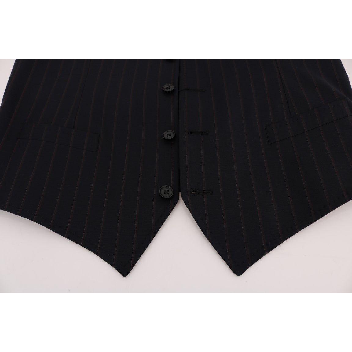 Dolce & Gabbana Blue Wool Stretch Vest