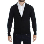 Costume National Elegant Black Merino Wool Cardigan Costume National Black