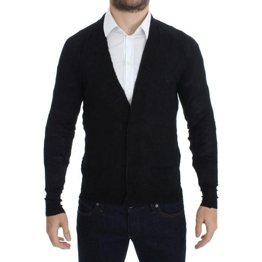 Costume National Black Fine Wool Button Cardigan SIG17806-3